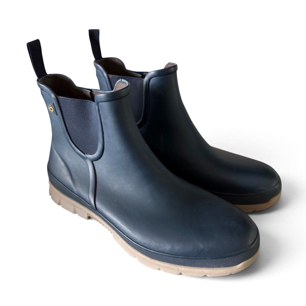 BOGS Amelia Slip On Women's 9 Navy Waterproof Ankle Rain Boots 78900